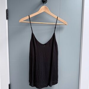 Reformation Black Crepe Tank